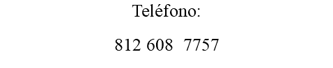 Teléfono: 812 608 7757